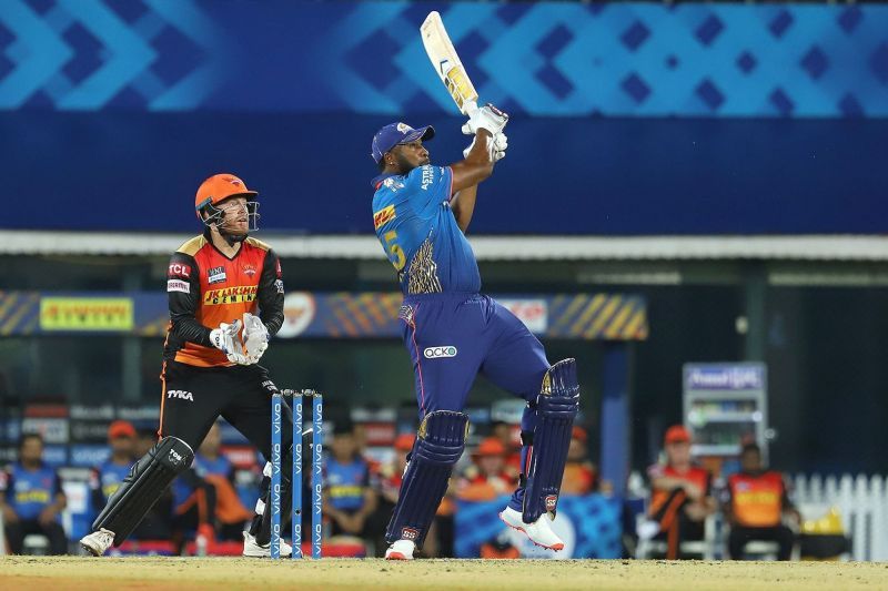 Pollard&#039;s sixes at the end made the difference for MI. (Image Courtesy: IPLT20.com)
