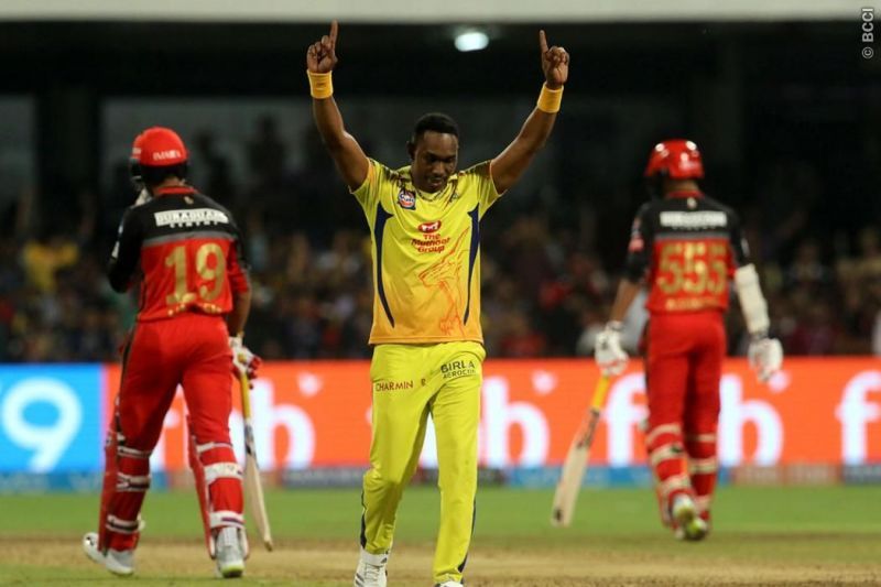 Dwayne Bravo gets a wicket for CSK Source: Sportzpics for BCCI