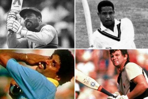 Clockwise: Viv Richards, Garry Sobers, Lance Cairns and Kapil Dev