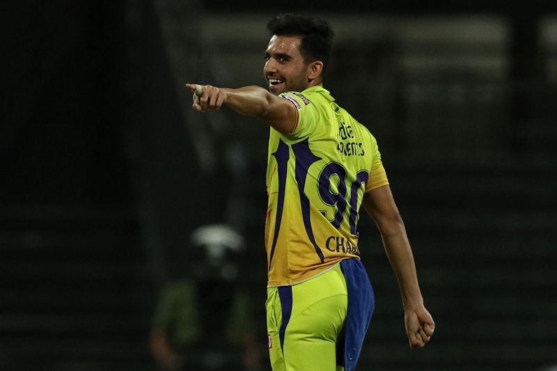 Deepak Chahar finished with figures of 3/14 from his four overs against PBKS