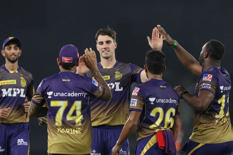 Pat Cummins got the big wicket of KL Rahul. Pic: IPLT20.COM