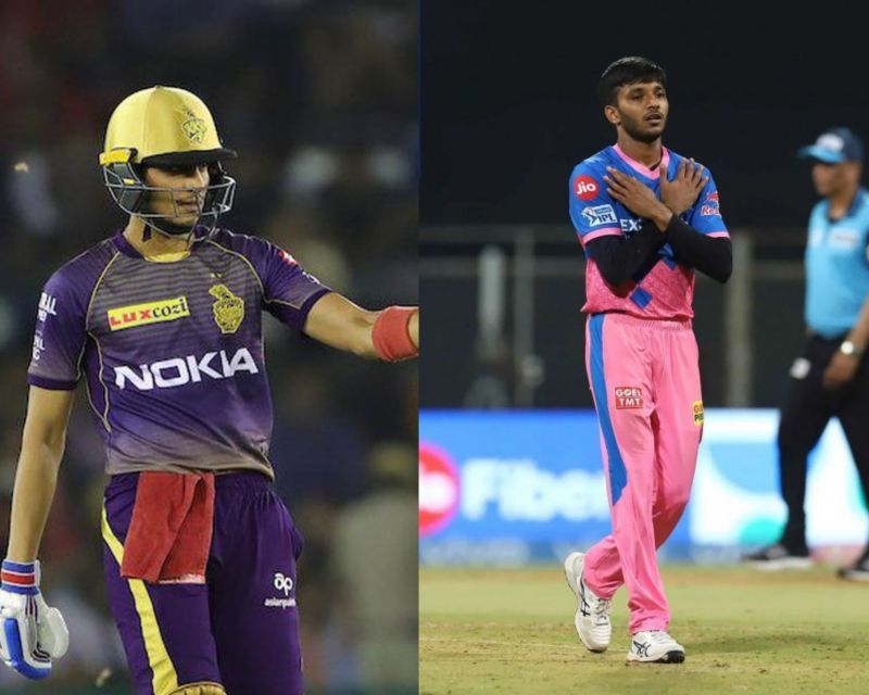 KKR's Shubman Gill and RR's Chetan Sakariya