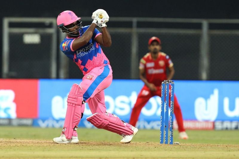 Sanju Samson was the only RR batsman who scored more than 30 runs in the IPL 2021 game between Rajasthan and Punjab (Image courtesy: IPLT20.com)