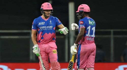 David Miller and Sanju Samson guided RR to a six-wicket win over KKR (Image source @RajasthanRoyals Twitter)