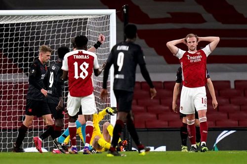 Arsenal were held to a 1-1 draw in the first leg of their UEFA Europa League fixture against Slavia Prague