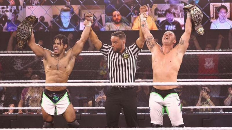 MSK captured the WWE NXT Tag Team Championships for the first time in their careers at NXT TakeOver: Stand &amp; Deliver Night One