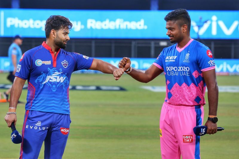 Rishabh Pant and Sanju Samson at the toss on Thursday.