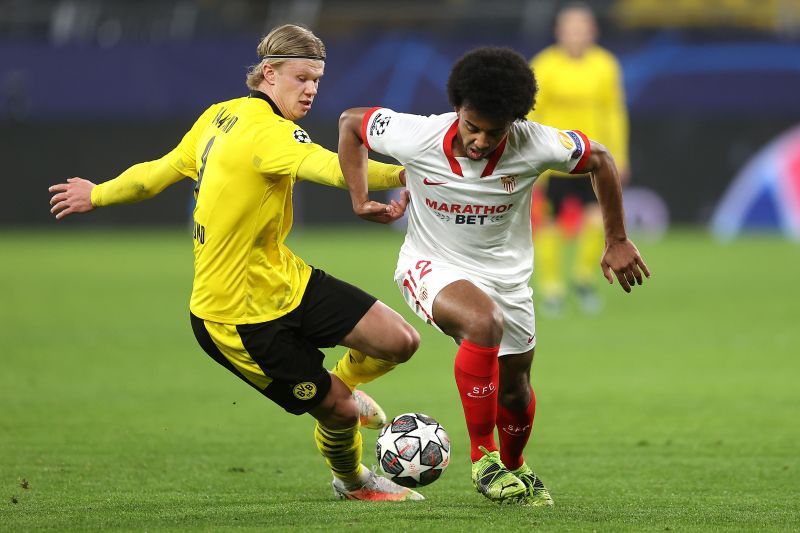 Kounde in action for Sevilla