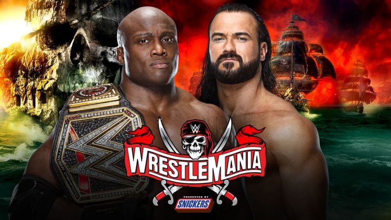 Bobby Lashley will defend his WWE Championship against Drew McIntyre on WrestleMania Enter caption
