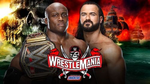 Bobby Lashley will defend his WWE Championship against Drew McIntyre on WrestleMania Enter caption