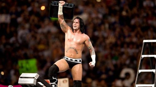 CM Punk with his Money in the Bank briefcase