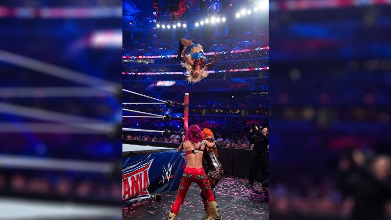 Charlotte Flair became the inaugural WWE Women&#039;s Champion at WrestleMania 32 (Credit = WWE Network)