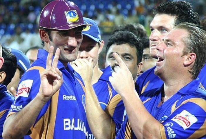 Sohail Tanvir dons the Purple Cap after Rajasthan Royals won the first-ever edition of the IPL in 2008. (Photo: Twitter)