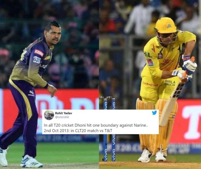 Sunil Narine has had the wood on MS Dhoni