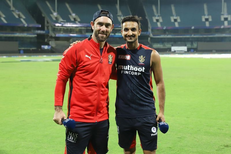 Glenn Maxwell(left) and Harshal Patel(right). Pic: IPLT20.COM