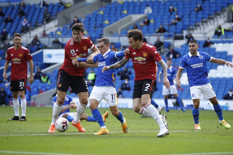 Manchester United and Brighton and Hove Albion lock horns at Old Trafford