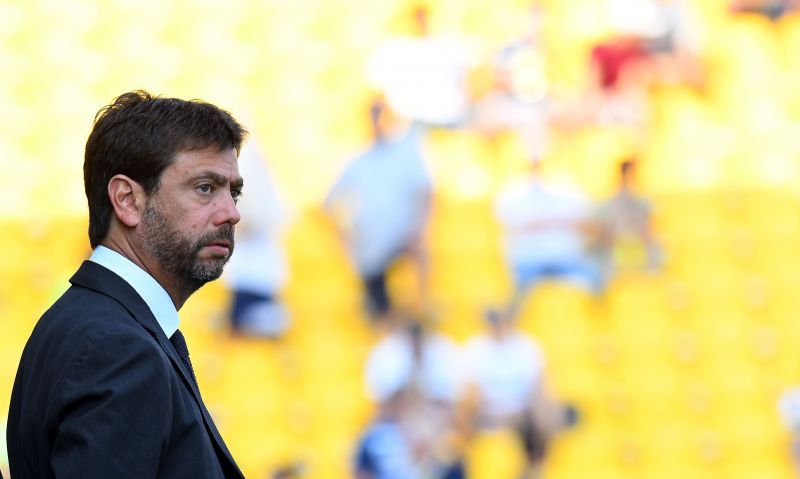 Andrea Agnelli looks on