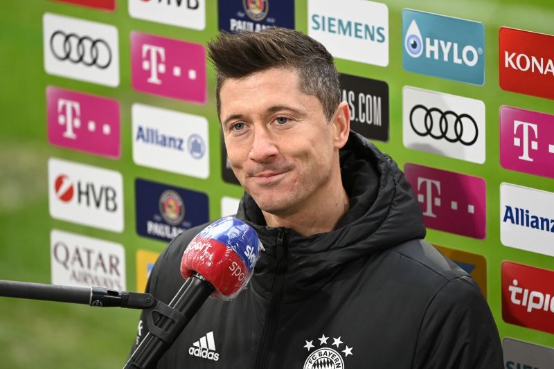 Robert Lewandowski after a Bayern Munich game