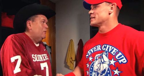 Jim Ross and John Cena.