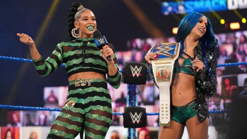 Bianca Belair and Sasha Banks