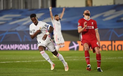 Real Madrid take a commanding lead in their quarter-final tie against Liverpool.