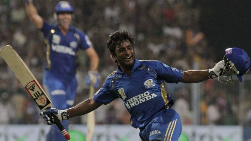 Ambati Rayudu hit a last-ball six to help MI beat KKR in a thriller