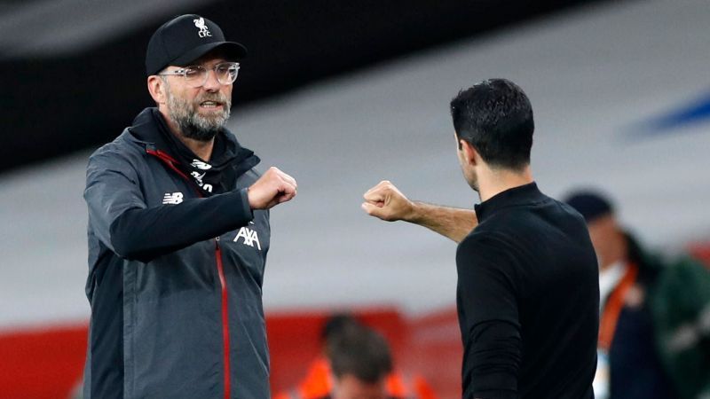 Jurgen Klopp and Mikel Arteta