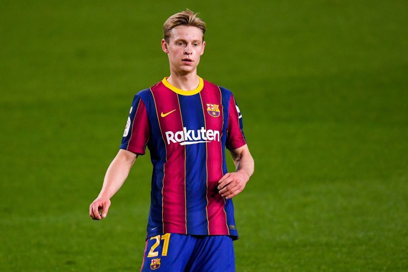 Frenkie de Jong in Barcelona colors.