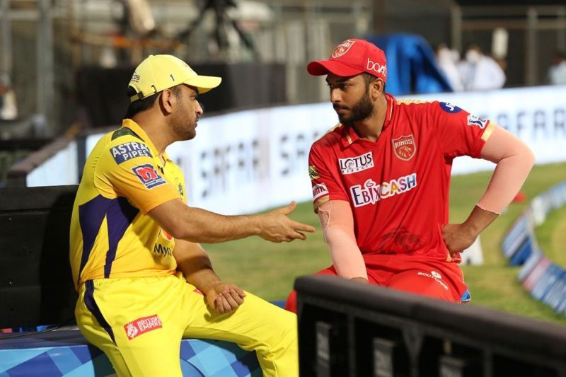 Shah Rukh Khan's(R) knock was the only positive in a bad game for the Punjab Kings in IPL 2021 (Image Courtesy: IPLT20.com)