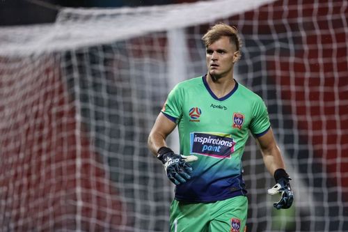 Lewis Italiano will be in goal for Newcastle Jets against Western United