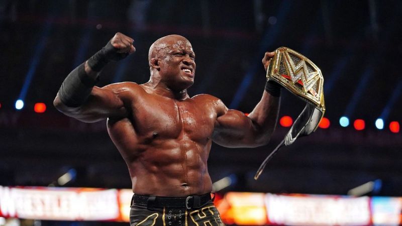 Bobby Lashley with the WWE Championsji