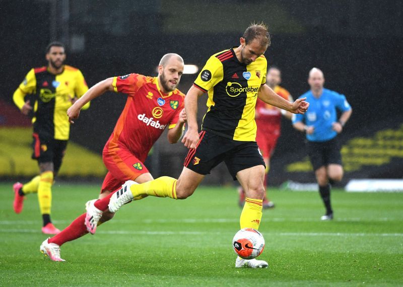 Norwich City take on Watford at the Carrow Road Stadium on Tuesday