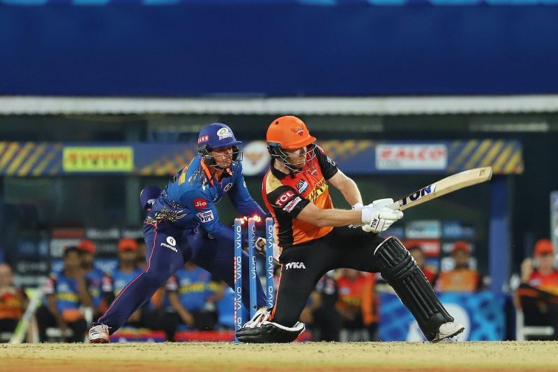 Jonny Bairstow was on his way to his second half-century in IPL 2021 (Image courtesy: IPLT20.com)