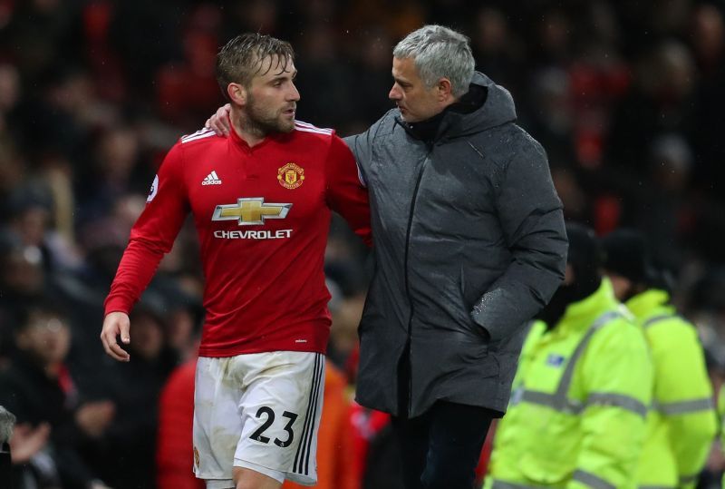 Luke Shaw (left) and Jose Mourinho did not enjoy a good relationship.