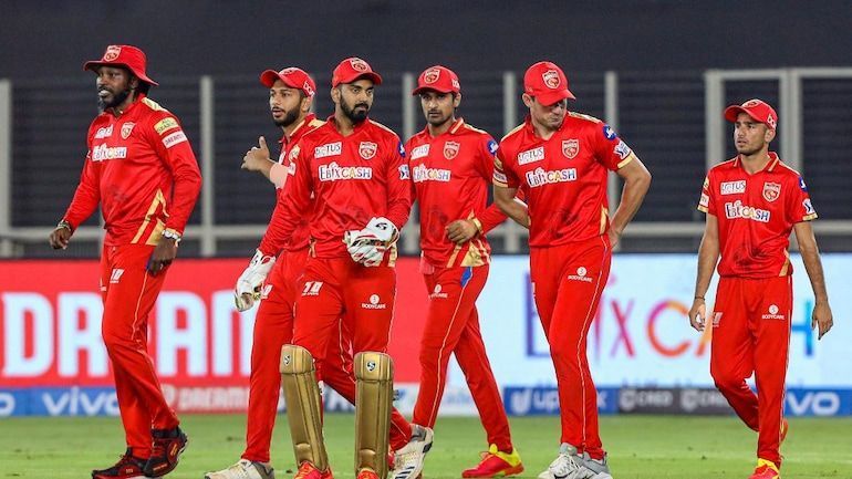A disappointed KL Rahul leads his troops after the defeat against KKR on Monday. (PC: BCCI)