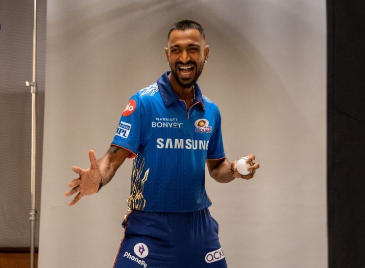 Krunal Pandya during a recent photoshoot (Image Credits - MI)