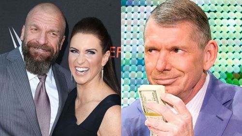 Triple H, Stephanie McMahon, and Vince McM