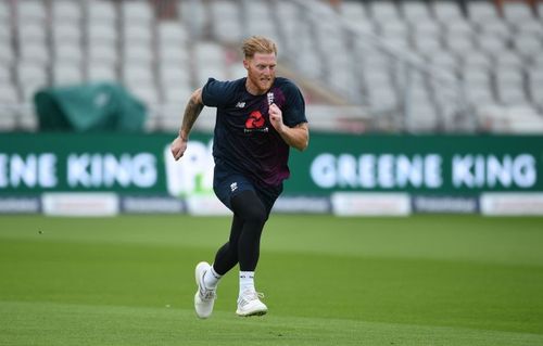 Ben Stokes at an England net session