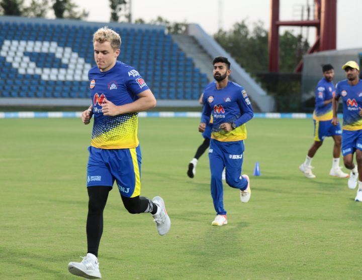 Sam Curran (front) (Image credits - CSK)