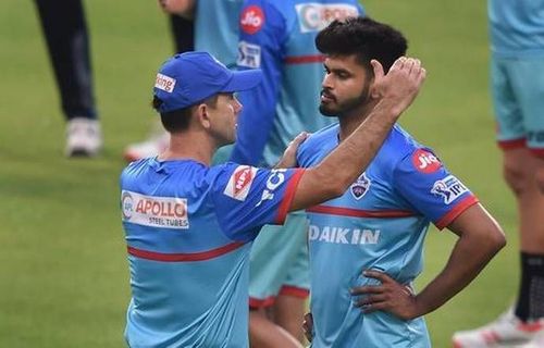 Ricky Ponting (L) and Shreyas Iyer