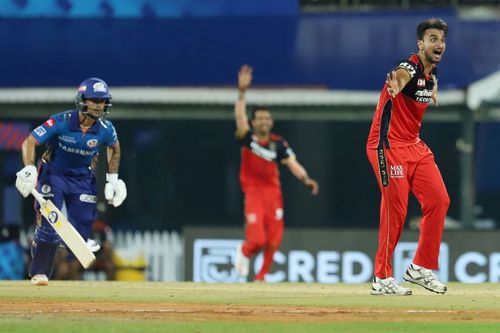 Harshal Patel took a five-wicket haul against the Mumbai Indians (Image courtesy: IPLT20.com)