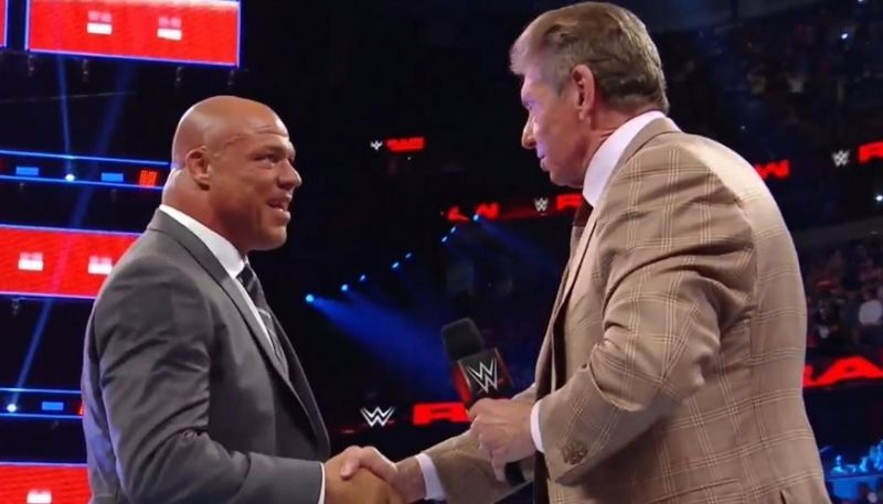 Kurt Angle and Vince McMahon have had their ups and downs (Credit: WWE)