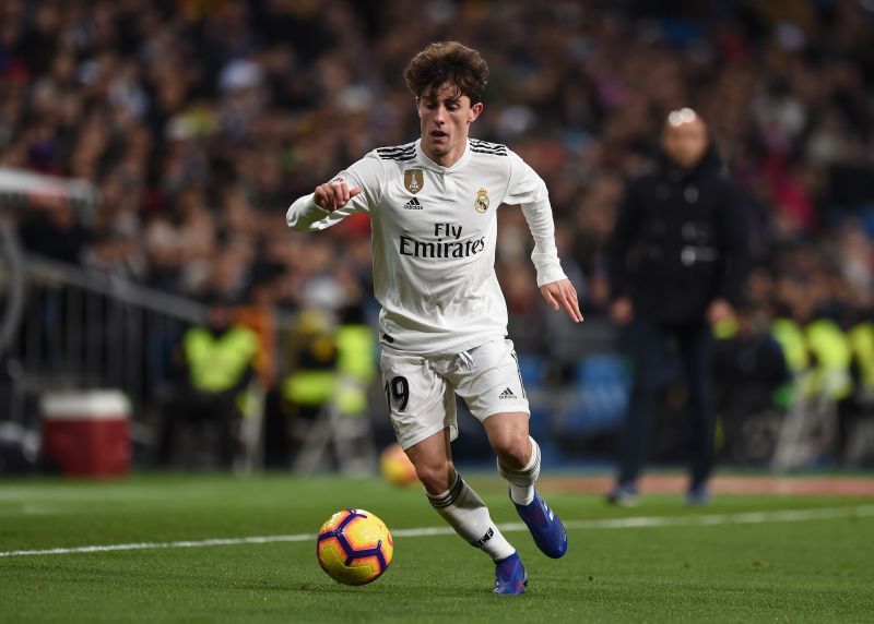 Alvaro Odriozola in action for Real Madrid