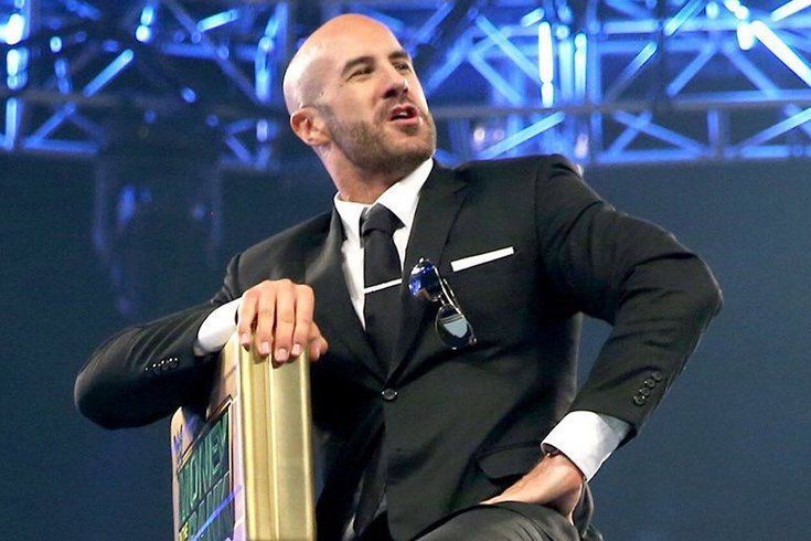 Cesaro with the MITB briefcase