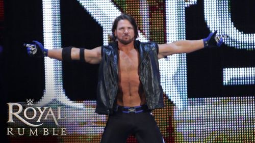 AJ Styles at Royal Rumble 2016.