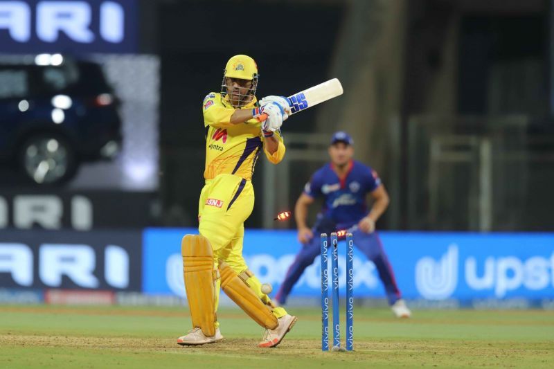 MS Dhoni could not open his account against the Delhi Capitals (Image courtesy: IPLT20.com)