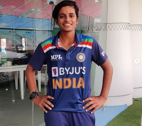 Prathyusha Challuru made her ODI debut in March this year