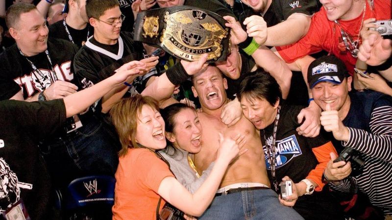 John Cena after winning his first WWE Championship