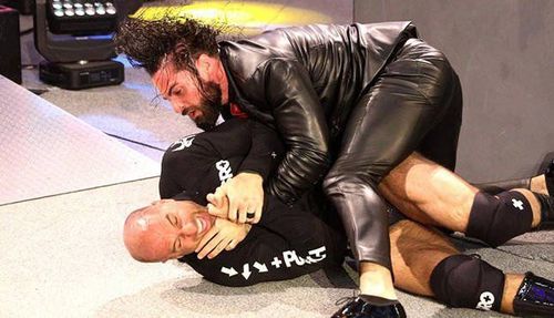 Cesaro and Seth Rollins