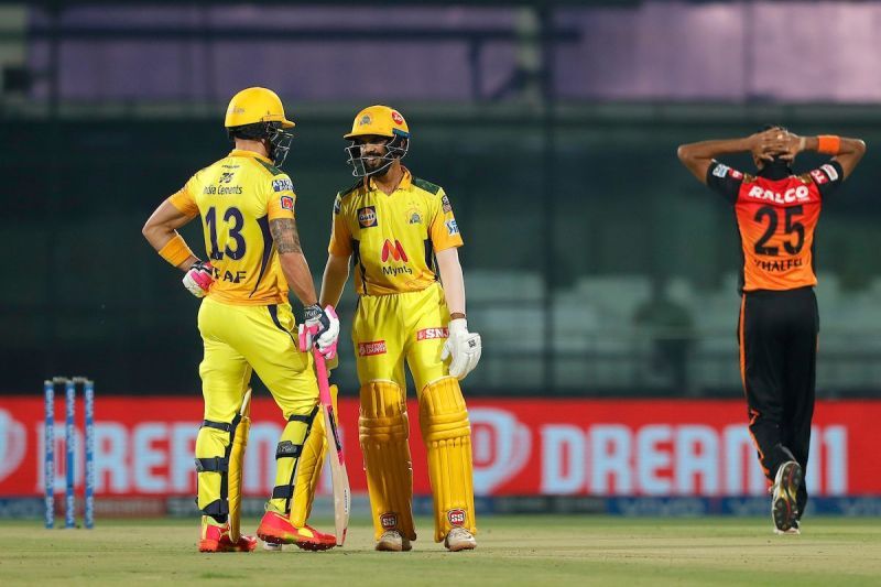 Openers Ruturaj Gaikwad (R) and Faf du Plessis (L) set the tone for CSK's comfortable win tonight [Credits: IPL]